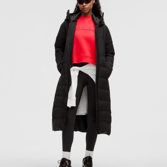Size 8 New Lululemon StretchSeal Sleet Street 600 Fill Down Long Jacket - Picture 7 of 10